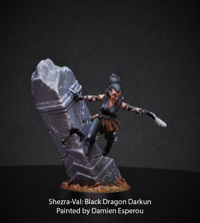 RPG/Tabletop Gaming Miniature - Shezra-Val - Black Dragon Faction Darkun - Unpainted