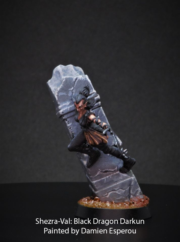 RPG/Tabletop Gaming Miniature - Shezra-Val - Black Dragon Faction Darkun - Unpainted