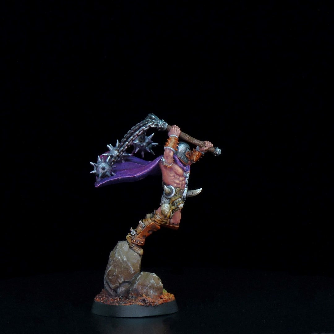 RPG/Tabletop Gaming Miniature - Barbarian Warrior Helgor Bearhide - Unpainted