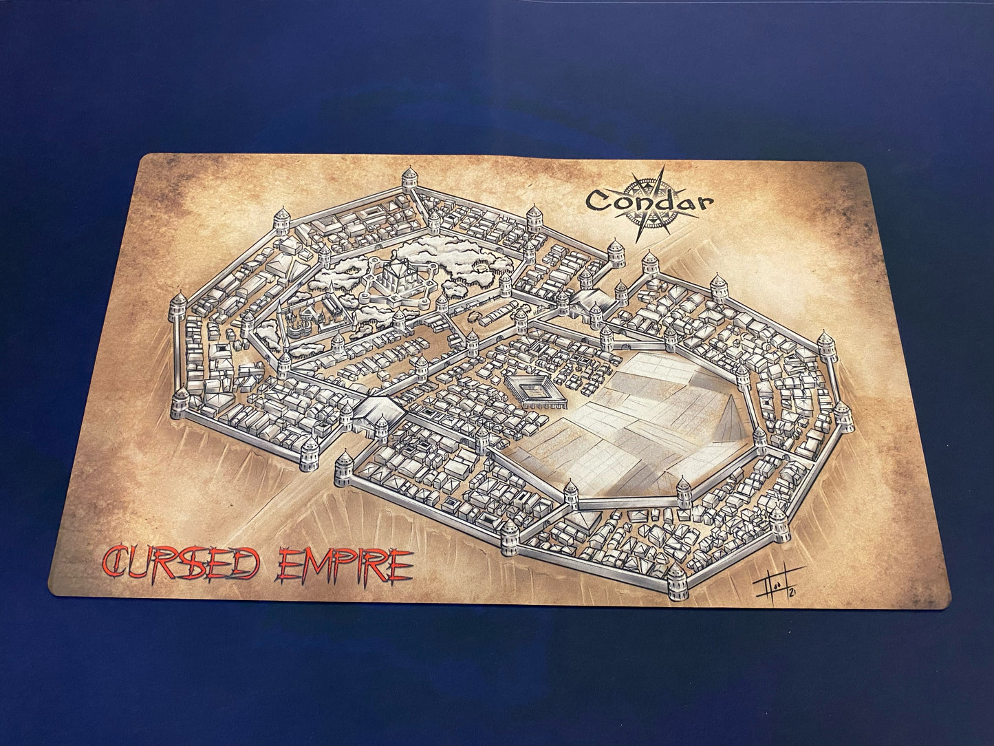 "City of Meldor" - Neoprene-style Battle Mat - Double Sided