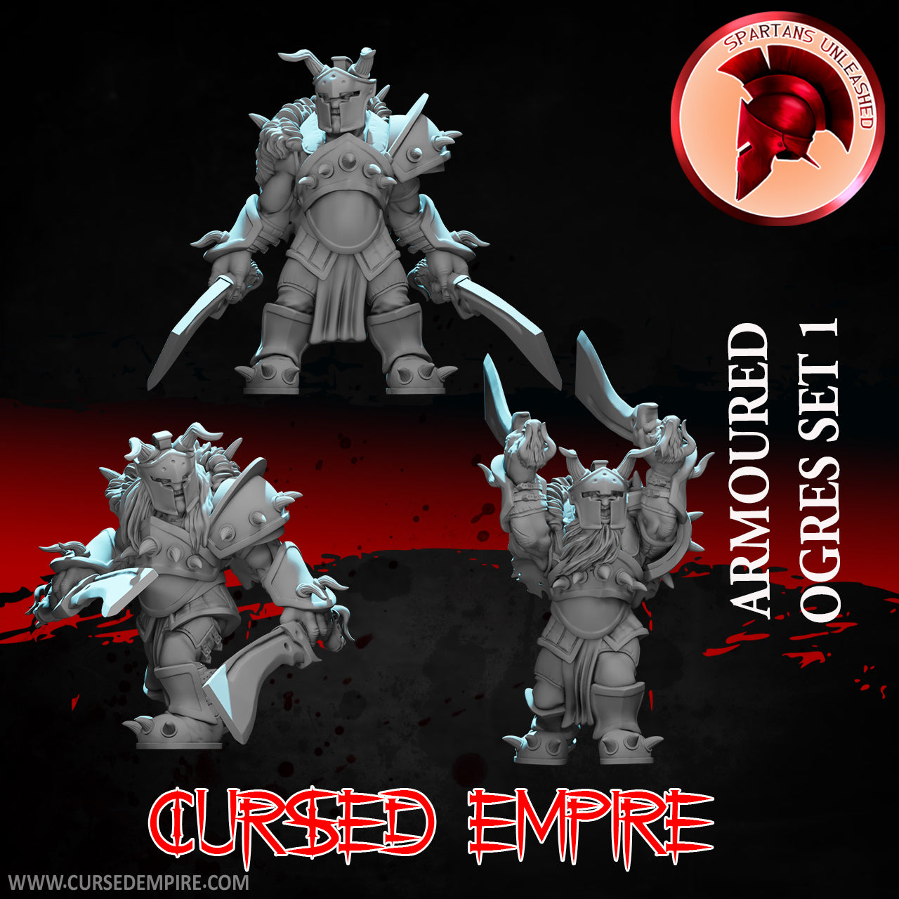 Armoured Ogres Set 1 - Miniatures - Set of 3