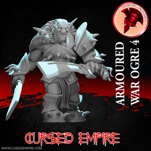 RPG/Tabletop Gaming Miniature - Armoured War Ogre 4 - Unpainted
