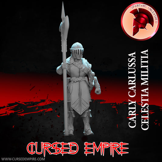 RPG/Tabletop Gaming Miniature - Celestia Militia - Carly Carlussa - Unpainted