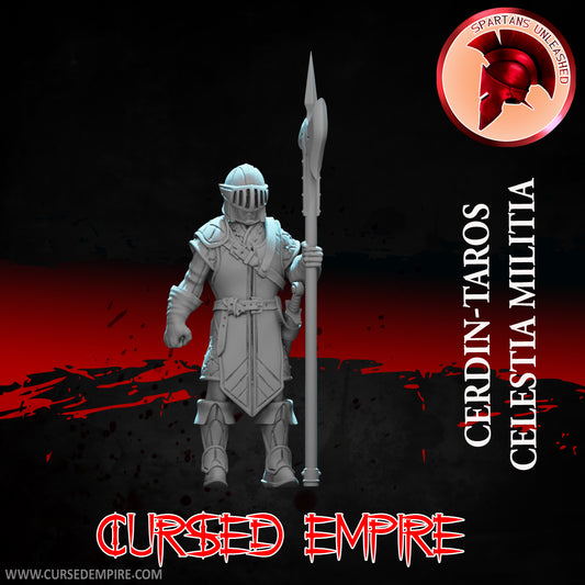RPG/Tabletop Gaming Miniature - Celestia Militia - Cerdin-Taros - Unpainted