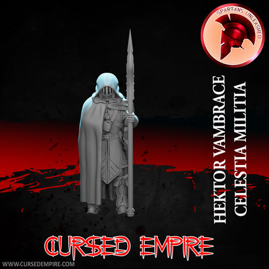 RPG/Tabletop Gaming Miniature - Celestia Militia - Hektor Vambrace - Unpainted