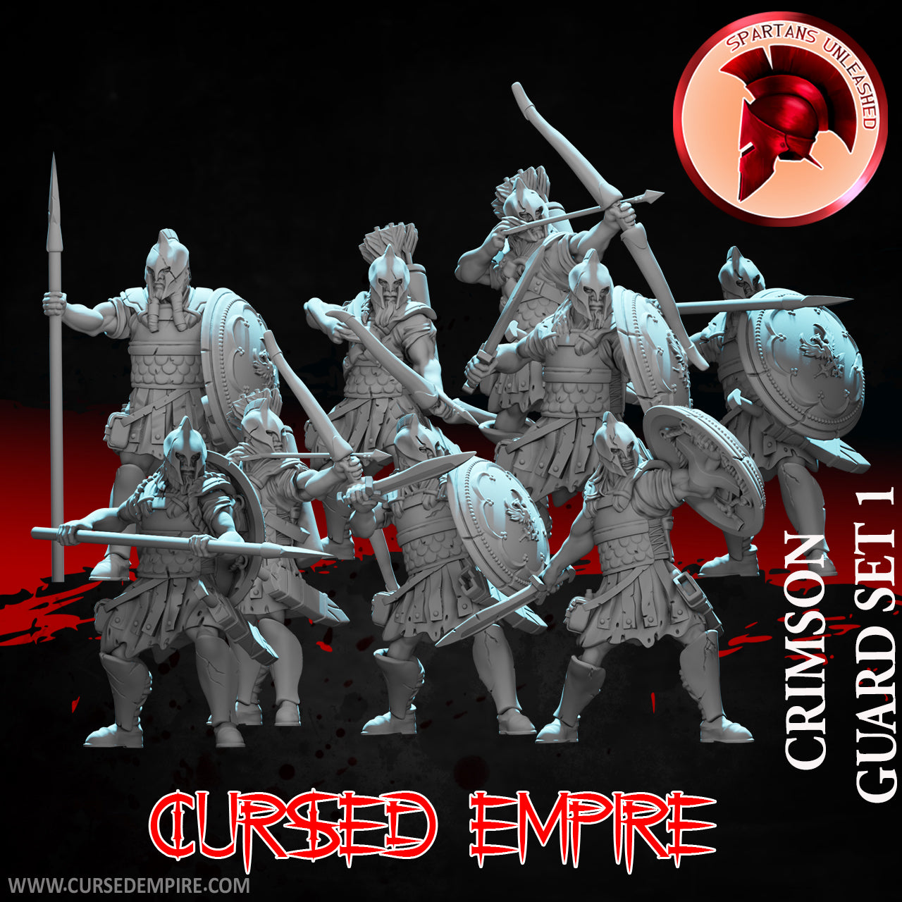 Crimson Guard Set 1 - Miniatures - Set of 9