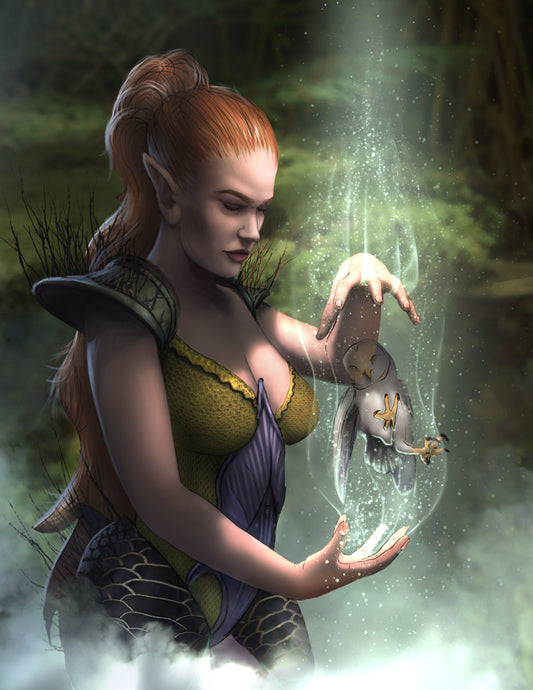 Tirage d’art - « Frensula Fay », Wolf Druidess