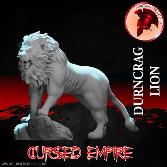 RPG/Tabletop Gaming Miniature - Durncrag Lion - Unpainted