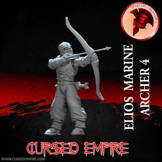 RPG/Tabletop Gaming Miniature - Elios White Order Marine Archer 4 - Unpainted
