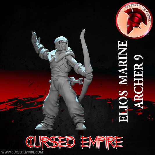 RPG/Tabletop Gaming Miniature - Elios White Order Marine Archer 9 - Unpainted