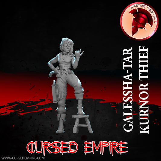 RPG/Tabletop Gaming Miniature - Kurnor Thief Galessha-Tar - Unpainted