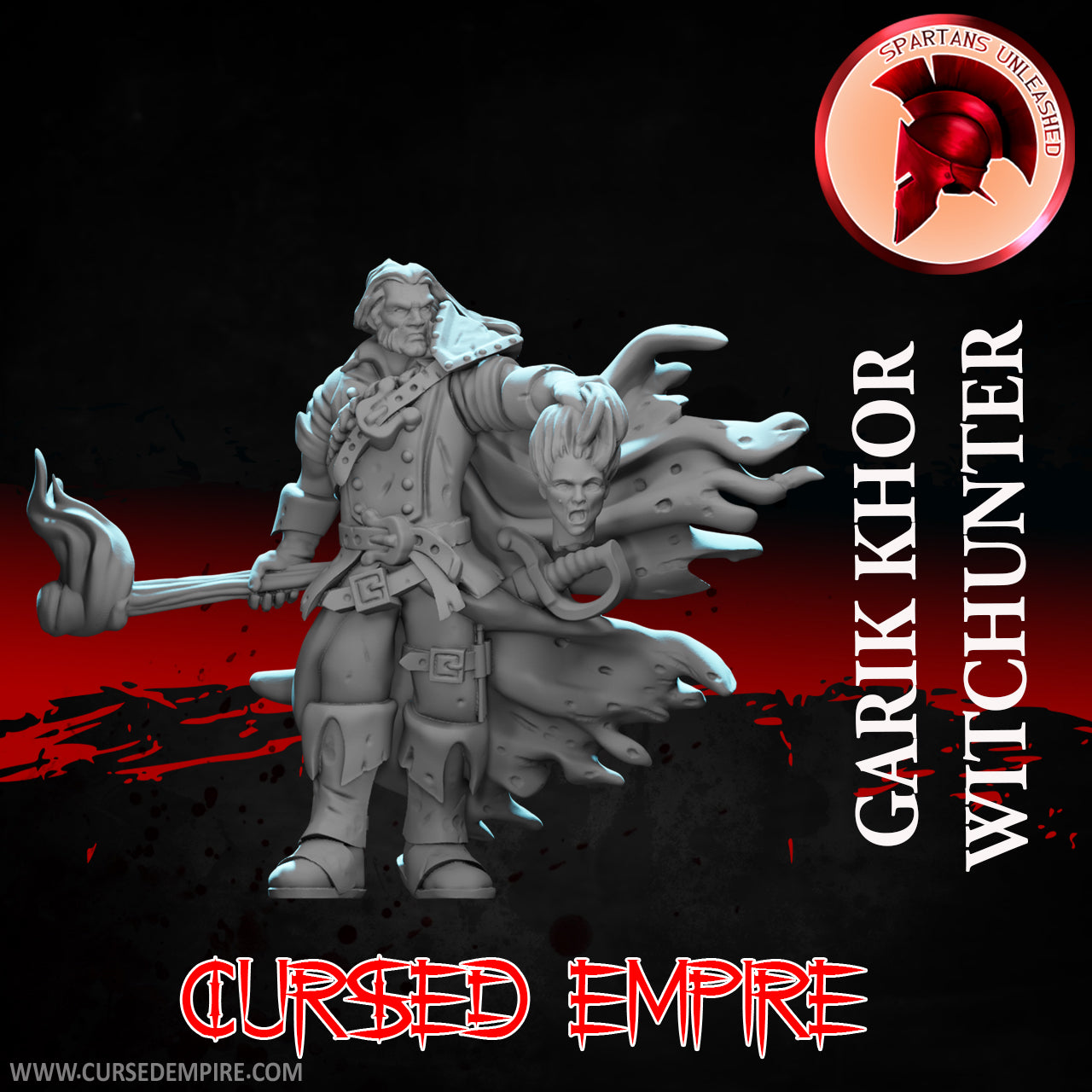 RPG/Tabletop Gaming Miniature - Witch Hunter Garik Khor - Unpainted