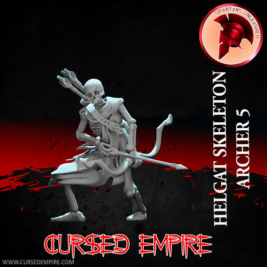 RPG/Tabletop Gaming Miniature - Helgat Skeleton Archer 5 - Unpainted