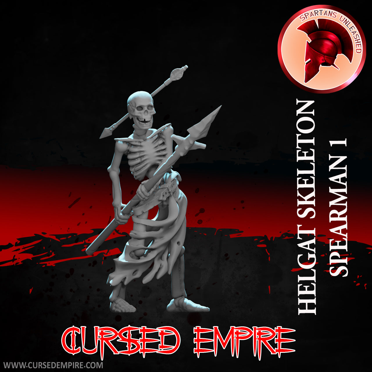 Skeleton Spear Warriors Set 2 - Miniatures - Set of 5
