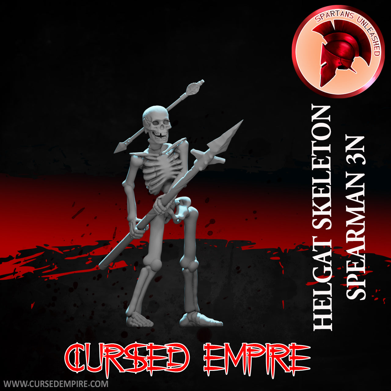 Skeleton Spear Warriors Set 1 - Miniatures - Set of 5