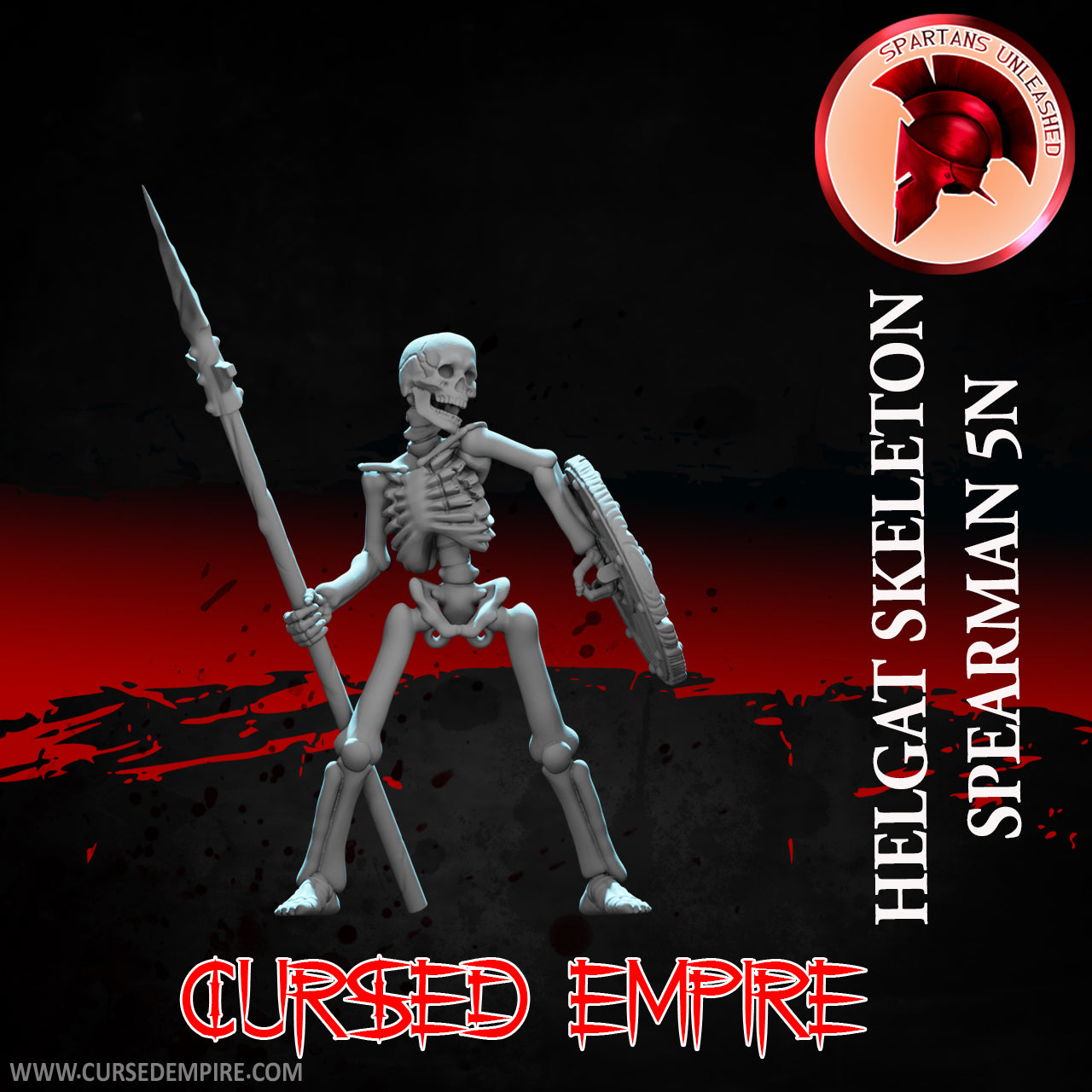 Skeleton Spear Warriors Set 1 - Miniatures - Set of 5