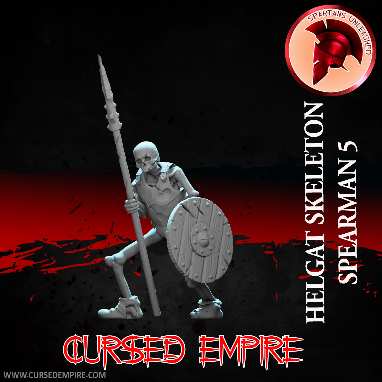 Skeleton Spear Warriors Set 2 - Miniatures - Set of 5