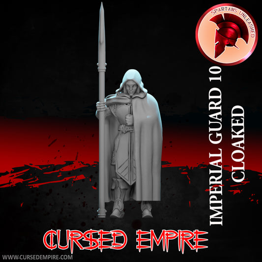 RPG/Tabletop Gaming Miniature - Imperial Guard (Cloaked) 10 - Unpainted