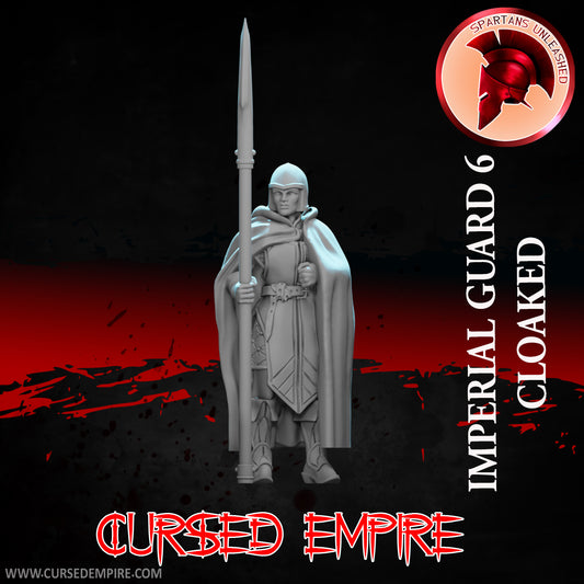 RPG/Tabletop Gaming Miniature - Imperial Guard (Cloaked) 6 - Unpainted