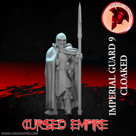 RPG/Tabletop Gaming Miniature - Imperial Guard (Cloaked) 9 - Unpainted