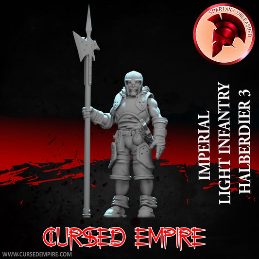RPG/Tabletop Gaming Miniature - Imperial Light Infantry Halberdier 3 - Unpainted