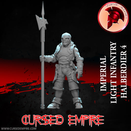 RPG/Tabletop Gaming Miniature - Imperial Light Infantry Halberdier 4 - Unpainted