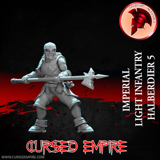 RPG/Tabletop Gaming Miniature - Imperial Light Infantry Halberdier 5 - Unpainted