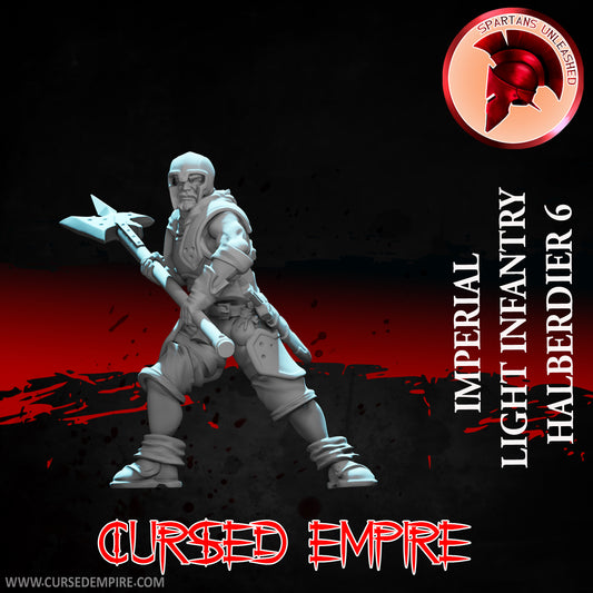 RPG/Tabletop Gaming Miniature - Imperial Light Infantry Halberdier 6 - Unpainted