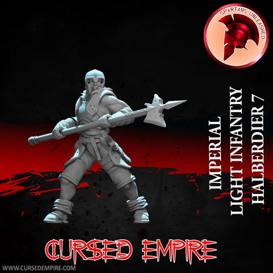 RPG/Tabletop Gaming Miniature - Imperial Light Infantry Halberdier 7 - Unpainted