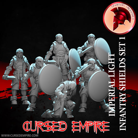 Imperial Light Infantry Shields Set 1 - Miniatures - Set of 7