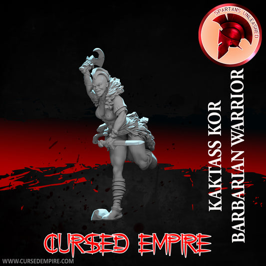 RPG/Tabletop Gaming Miniature - Barbarian Warrior Kaktass Kor- Unpainted