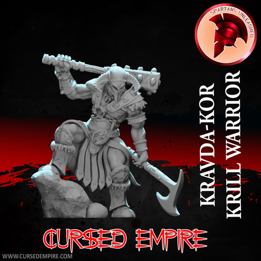 RPG/Tabletop Gaming Miniature - Krill Warrior Kravda-Kor - Unpainted