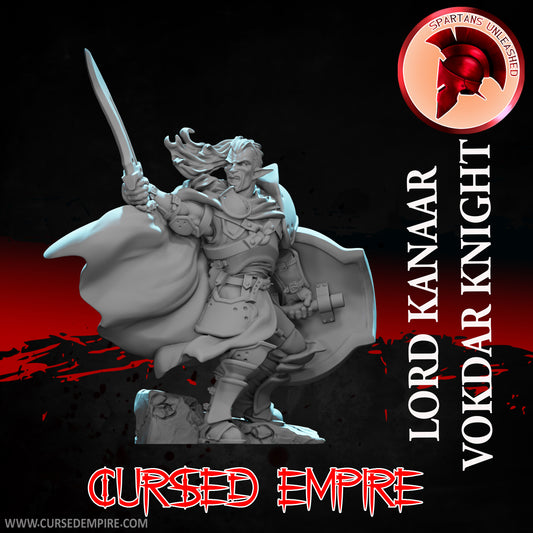 RPG/Tabletop Gaming Miniature - Vokdar Knight Lord Kanaar - Unpainted