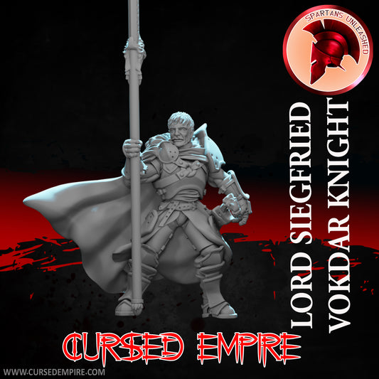 RPG/Tabletop Gaming Miniature - Vokdar Knight Lord Siegfried - Unpainted