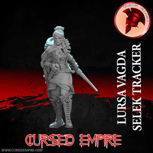 RPG/Tabletop Gaming Miniature - Selek Tracker Lursa Vagda - Unpainted