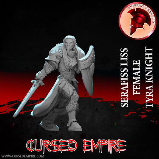 RPG/Tabletop Gaming Miniature - Female Tyra Knight Serafiss Liss - Unpainted