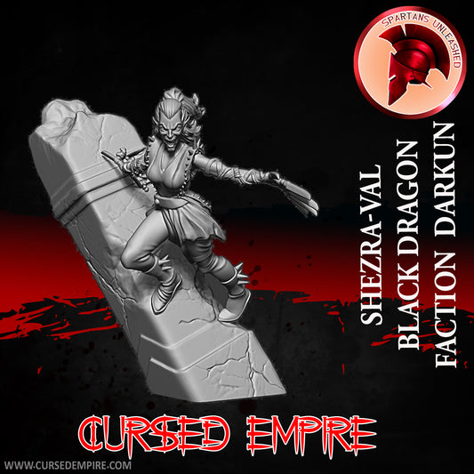 RPG/Tabletop Gaming Miniature - Shezra-Val - Black Dragon Faction Darkun - Unpainted