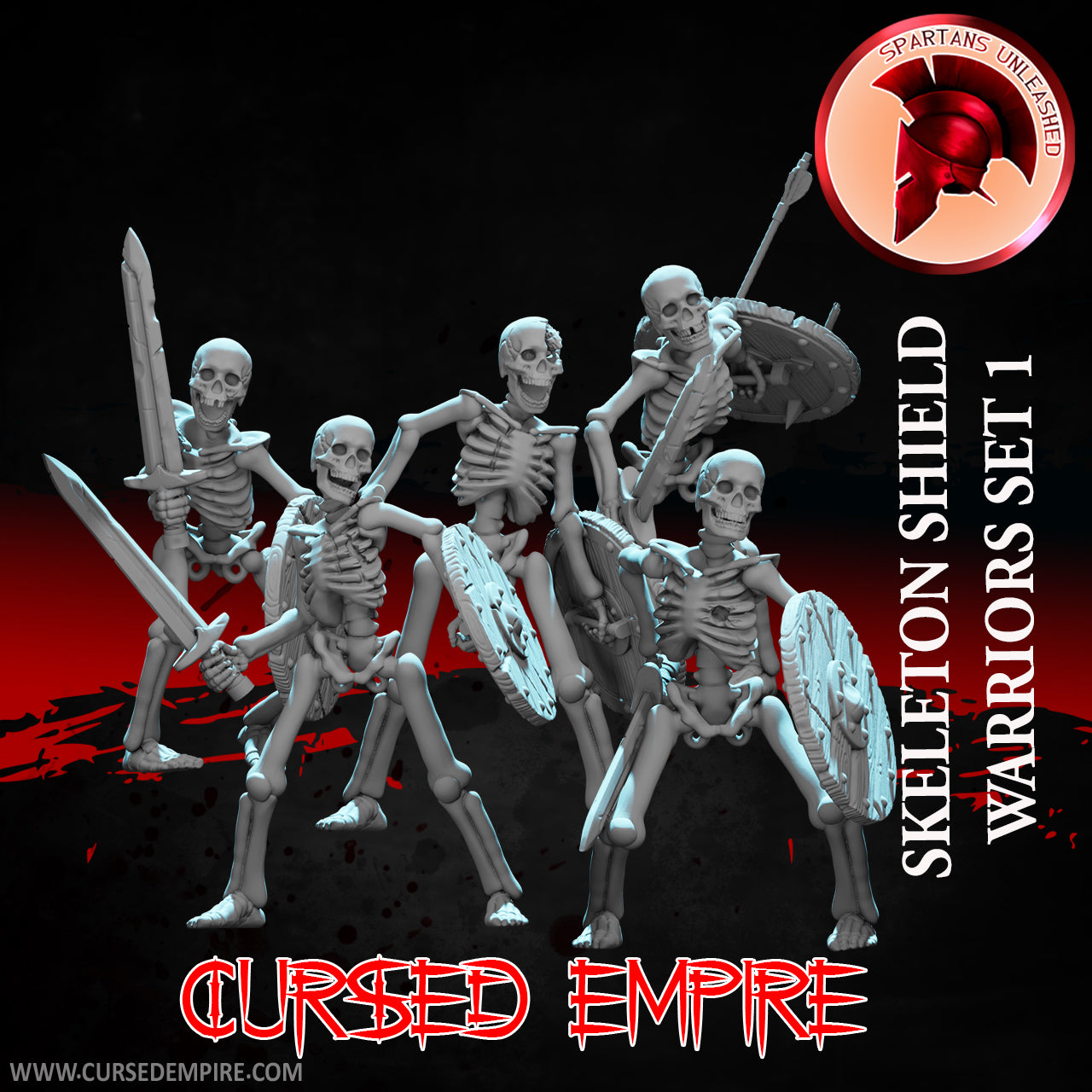 Skeleton shield warriors