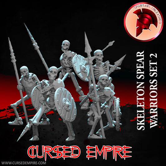 Skeleton warriors shields spears
