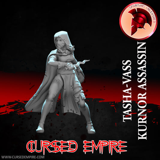 RPG/Tabletop Gaming Miniature - Kurnor Assassin Tasha-Vass - Unpainted