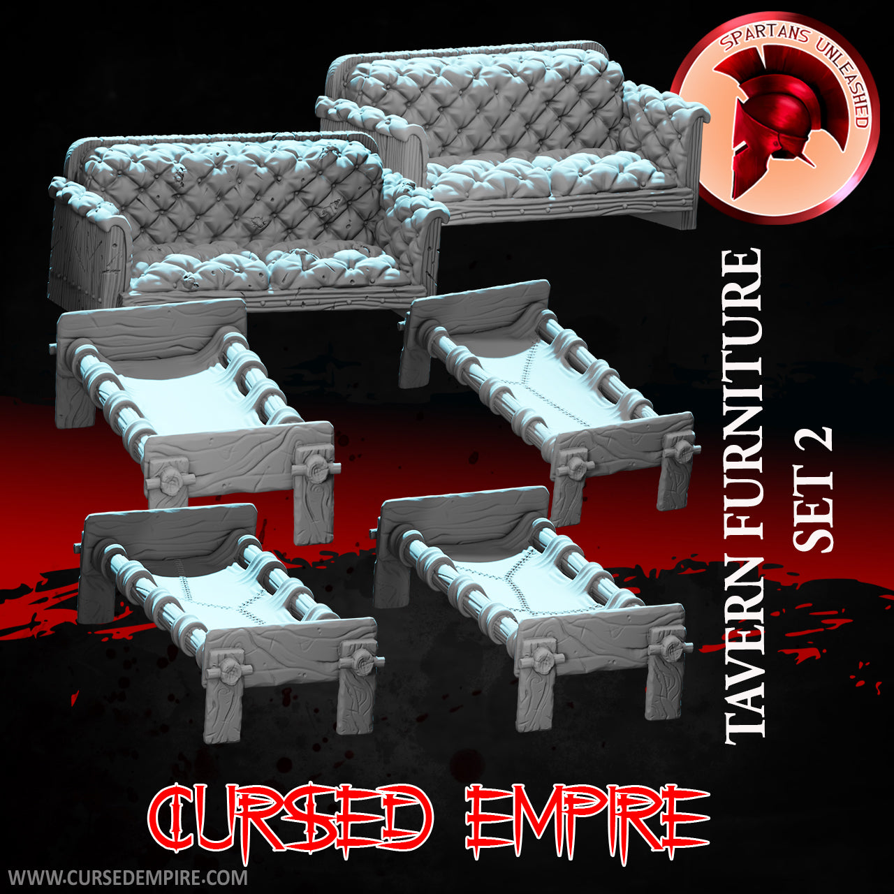Tavern Furniture Set 2 - Miniatures - Set of 6