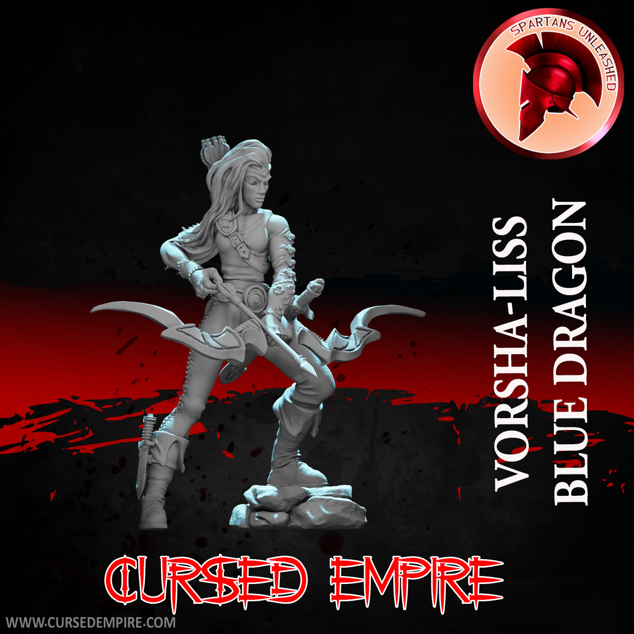 RPG/Tabletop Gaming Miniature - Blue Dragon Vorsha-Liss - Unpainted