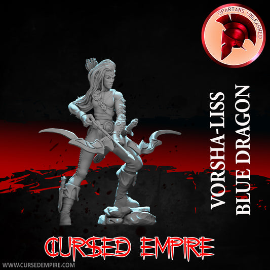 RPG/Tabletop Gaming Miniature - Blue Dragon Vorsha-Liss - Unpainted