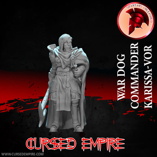 RPG/Tabletop Gaming Miniature - War Dog Commander Karissa-Vor - Unpainted
