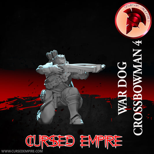 RPG/Tabletop Gaming Miniature - War Dog Crossbowman 4 - Unpainted
