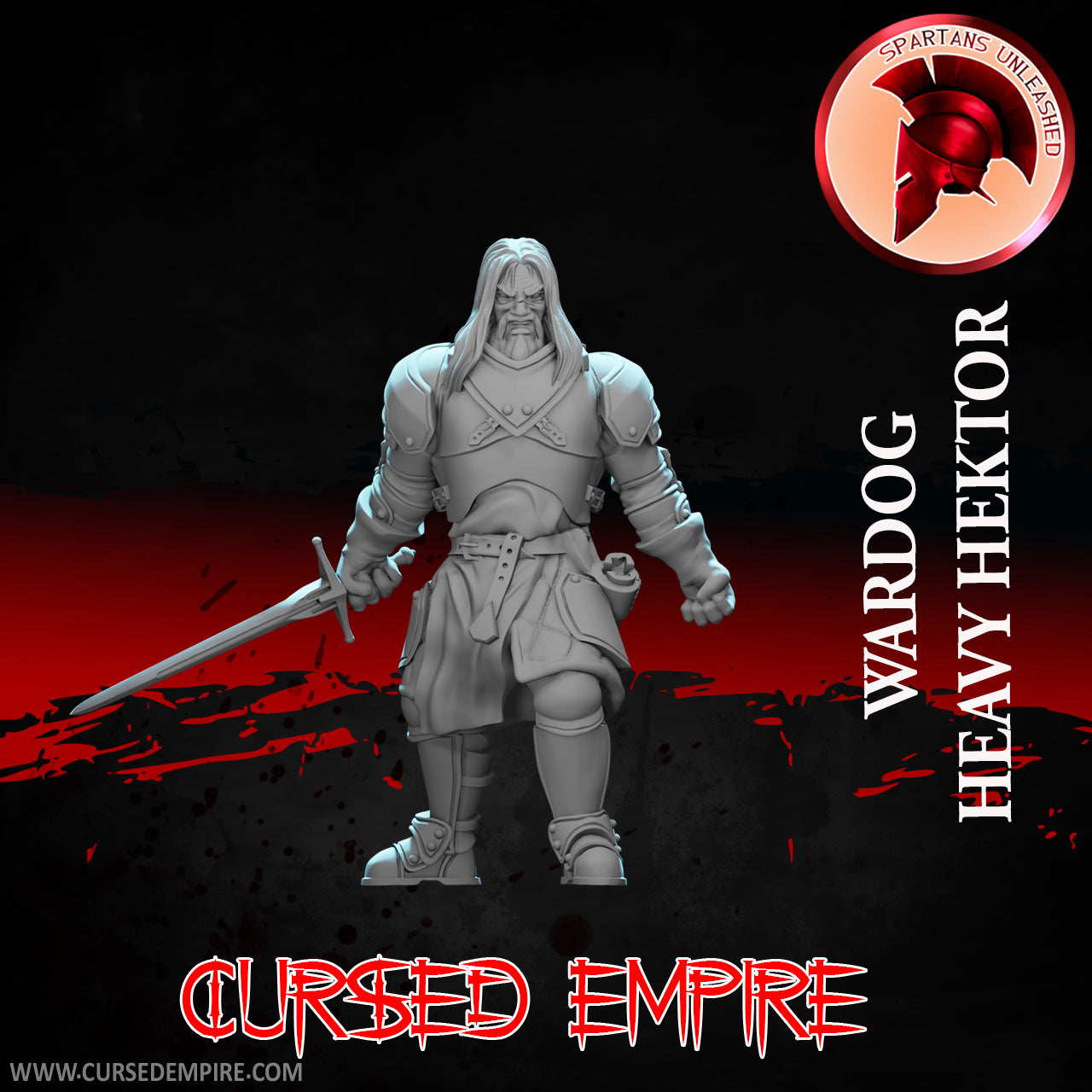 RPG/Tabletop Gaming Miniature - War Dog Heavy Hektor - Unpainted