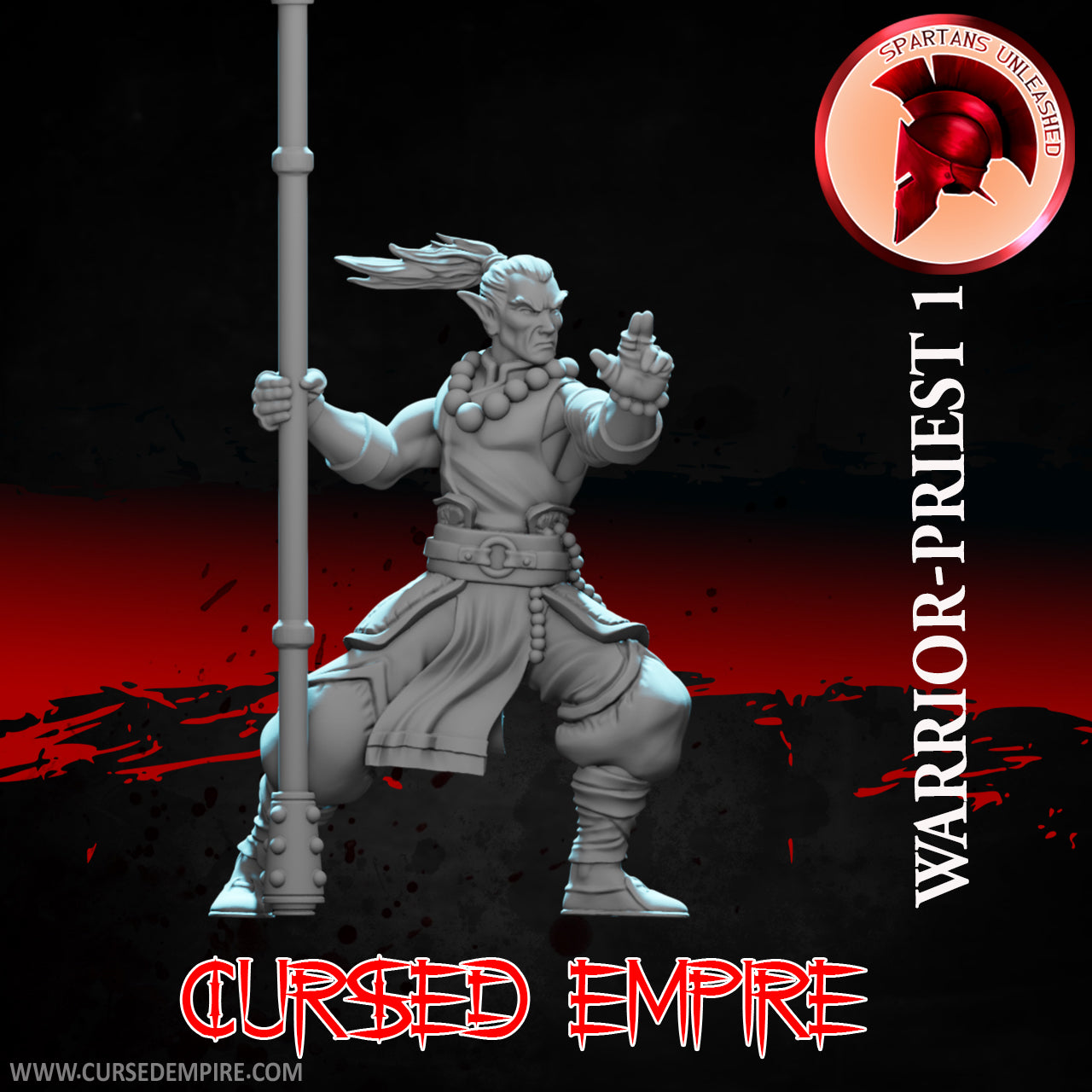 RPG/Tabletop Gaming Miniature - Warrior-Priest 1 - Unpainted