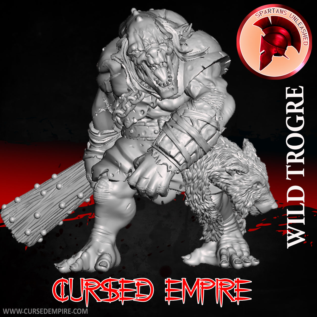 RPG/Tabletop Gaming Miniature - Wild Trogre 1 - 80mm - Unpainted