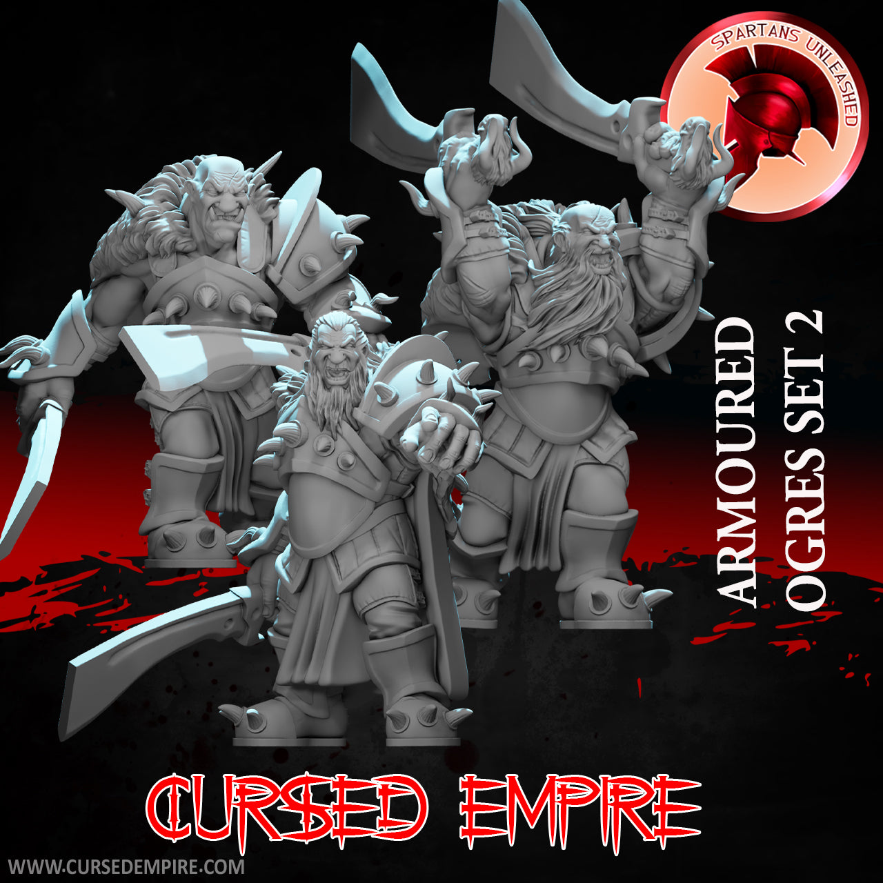 Armoured Ogres Set 2 - Miniatures - Set of 3