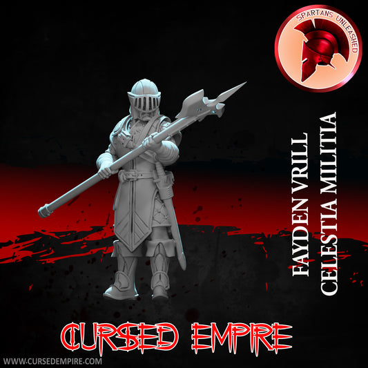 Miniature de jeu RPG/Tabletop - Celestia Militia - Fayden Vrill - Non peint